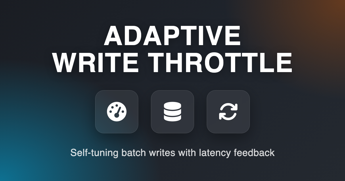 A self-tuning write throttle for batch Postgres jobs